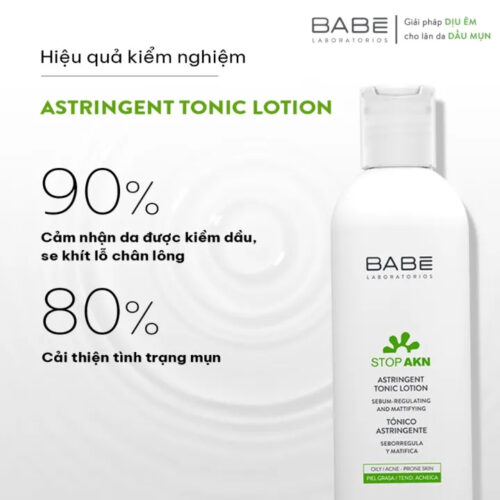 Nước cân bằng da BABE Stop AKN Astringent Tonic Lotion cho da dầu 250ml