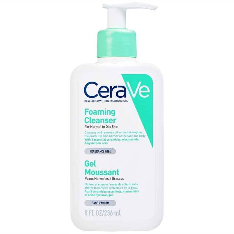 Cerave FOAMING CLEANSER – SỮA RỬA MẶT GIÚP LÀM SẠCH SÂU DÀNH CHO DA DẦU 236ml